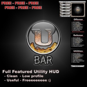 Utility Bar HUD v2.3 by Phidian Krasner - Teleport Hub - teleporthub.com