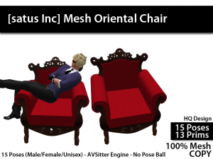 [satus Inc] Mesh Oriental Chair - Teleport Hub -  teleporthub.com