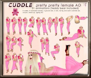 CUDDLE Pretty AO (Teddy Bear Included) by TuTy - Teleport Hub - teleporthub.com