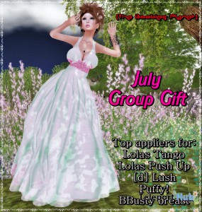 White Dress July 2013 Group Gift by The Boobies Planet - Teleport Hub - Second Life Freebies - teleporthub.com