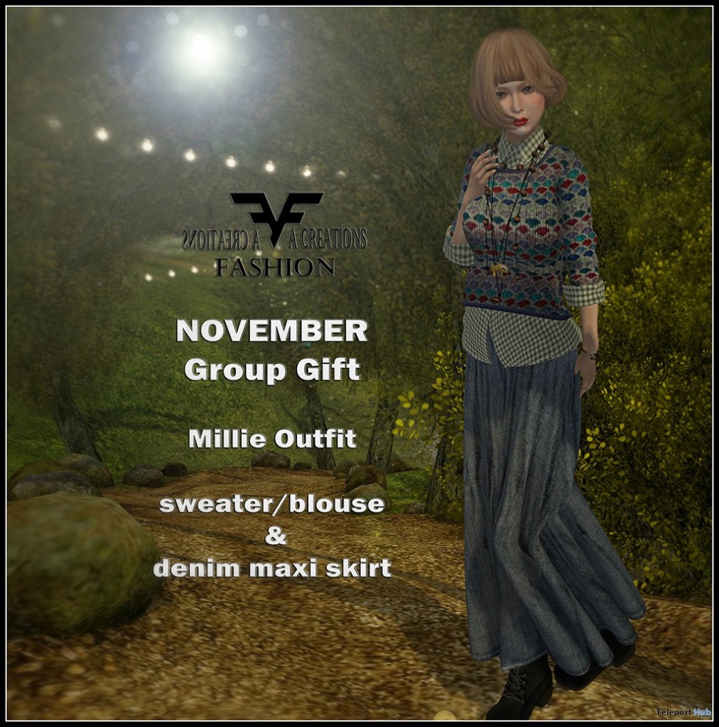 Millie Outift November 2015 Group Gift by FA CREATIONS - Teleport Hub - teleporthub.com