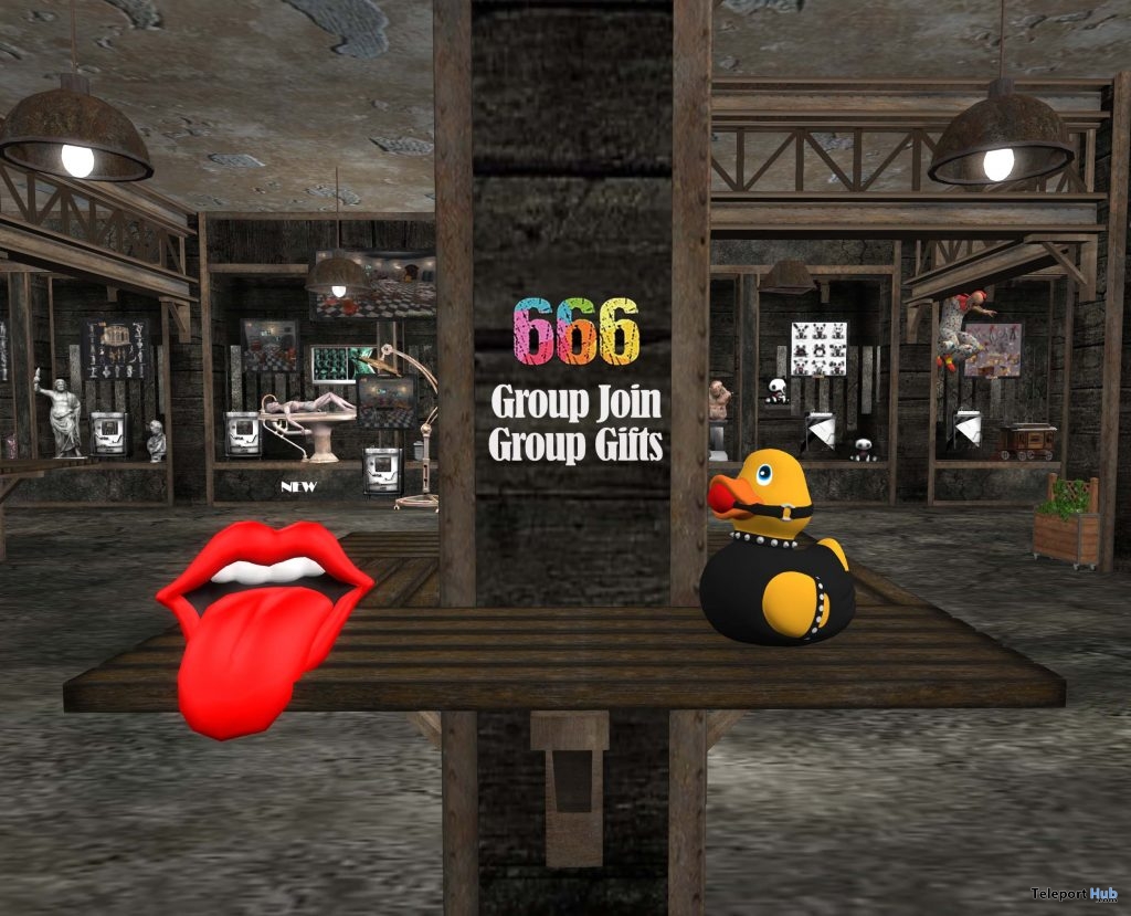 Rubber Duck & Rock Lips February 2019 Group Gift by 666 - Teleport Hub - teleporthub.com