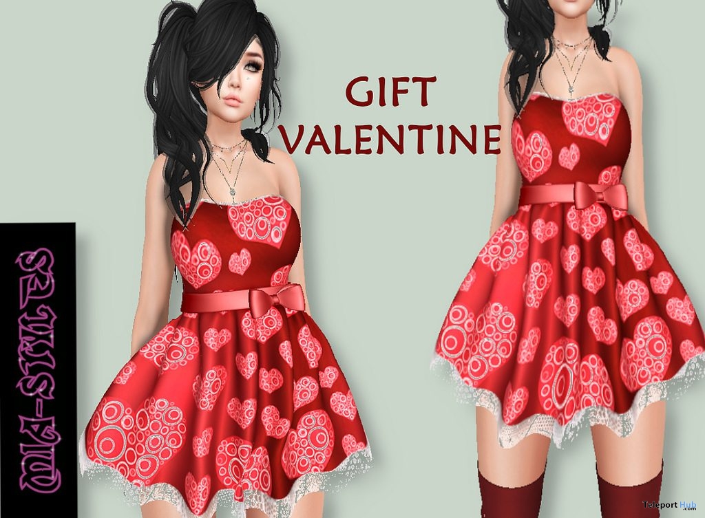 Valentine Dress February 2019 Group Gift by Mia Styles - Teleport Hub - teleporthub.com