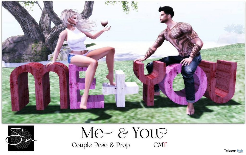 Me & You Bento Couple Pose & Prop February 2019 Group Gift by Something New - Teleport Hub - teleporthub.com