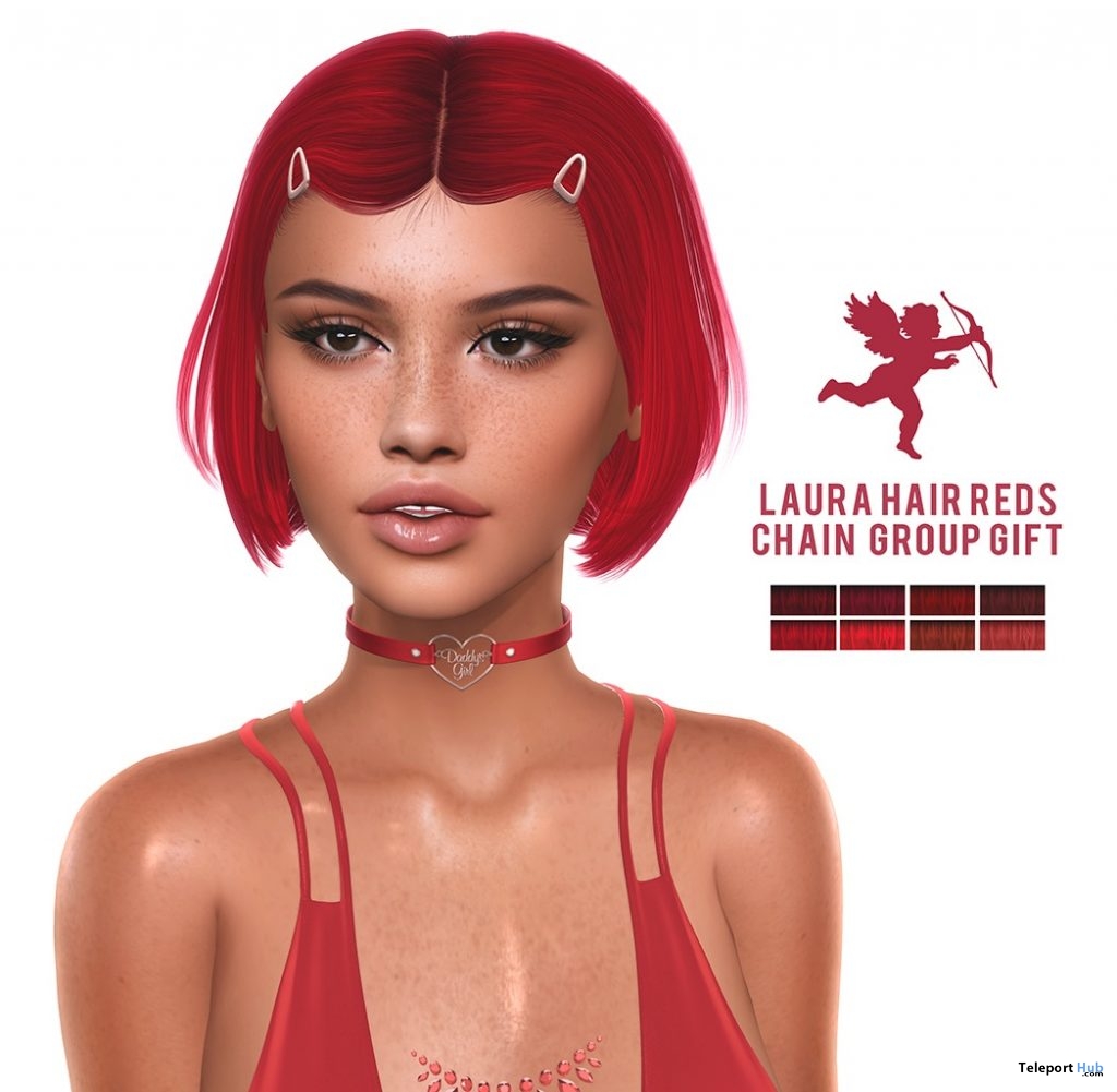 Laura Hair Reds February 2019 Group Gift by CHAIN - Teleport Hub - teleporthub.com
