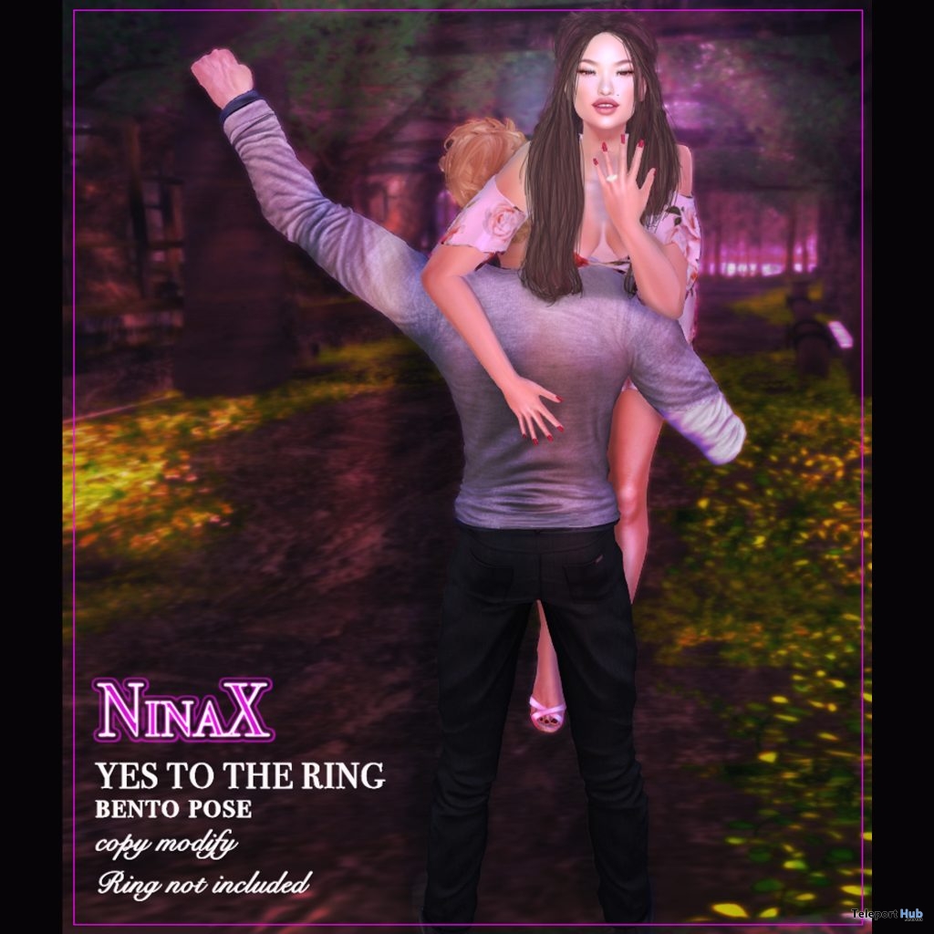 Say Yes To The Ring Couple Bento Pose February 2019 Group Gift by NinaX - Teleport Hub - teleporthub.com