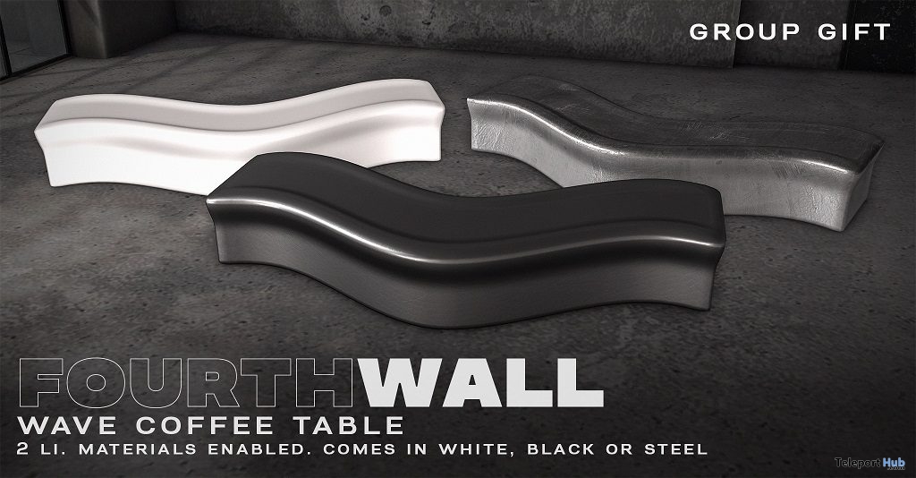 Wave Coffee Table February 2019 Group Gift by Fourth Wall - Teleport Hub - teleporthub.com