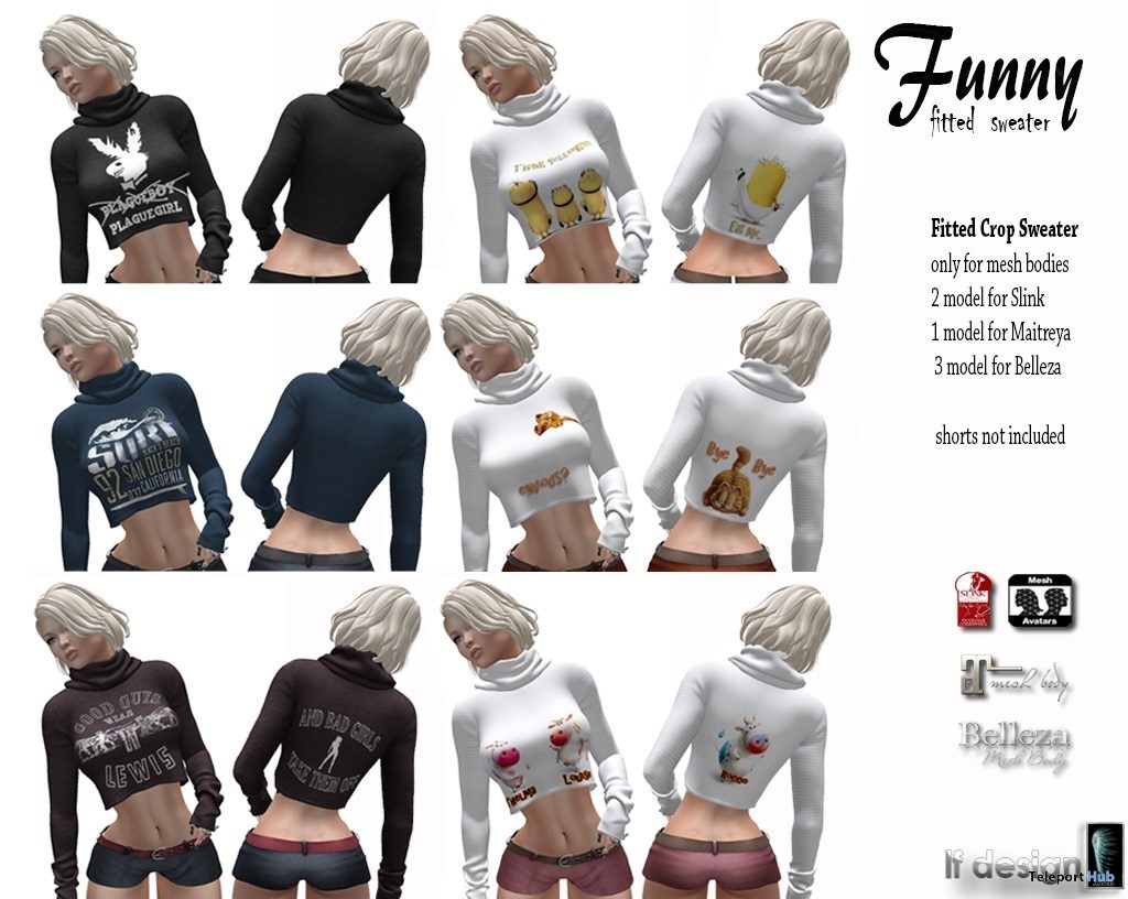 Funny Sweater Fatpack February 2019 Group Gift by [lf design] - Teleport Hub - teleporthub.com