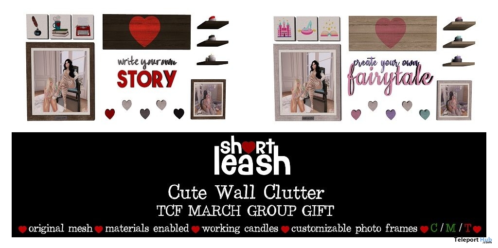 Cute Wall Clutter The Chapter Four Event March 2019 Group Gift by Short Leash - Teleport Hub - teleporthub.com