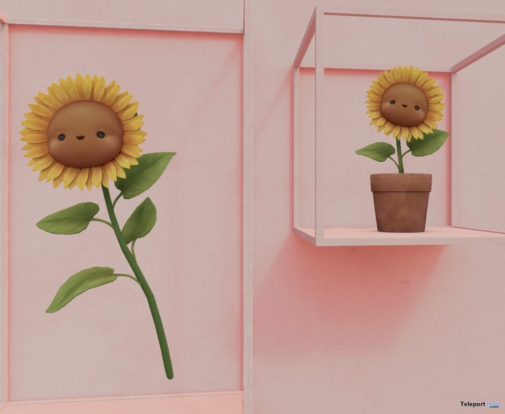Animated Sunflower & Planter Store Opening April 2019 Group Gift by MishMish - Teleport Hub - teleporthub.com