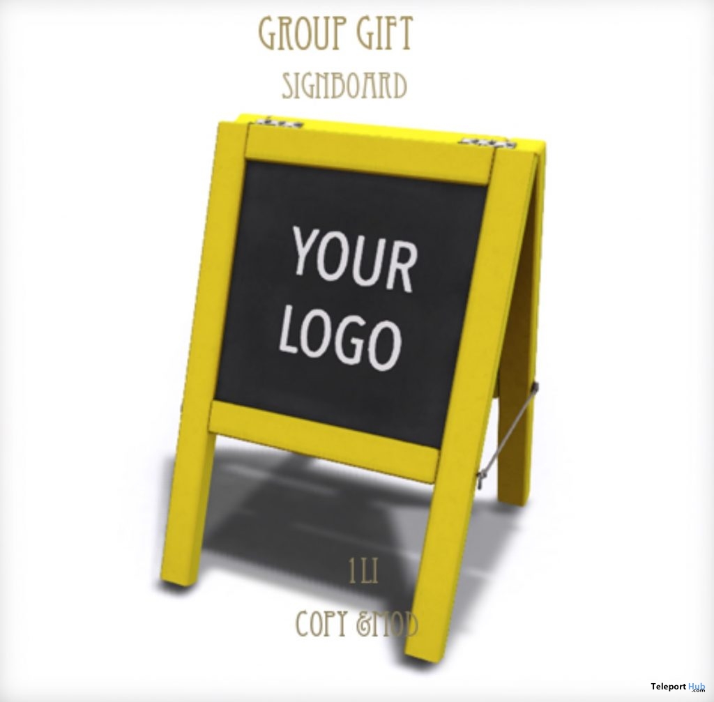 Signboard April 2019 Group Gift by D-LAB - Teleport Hub - teleporthub.com