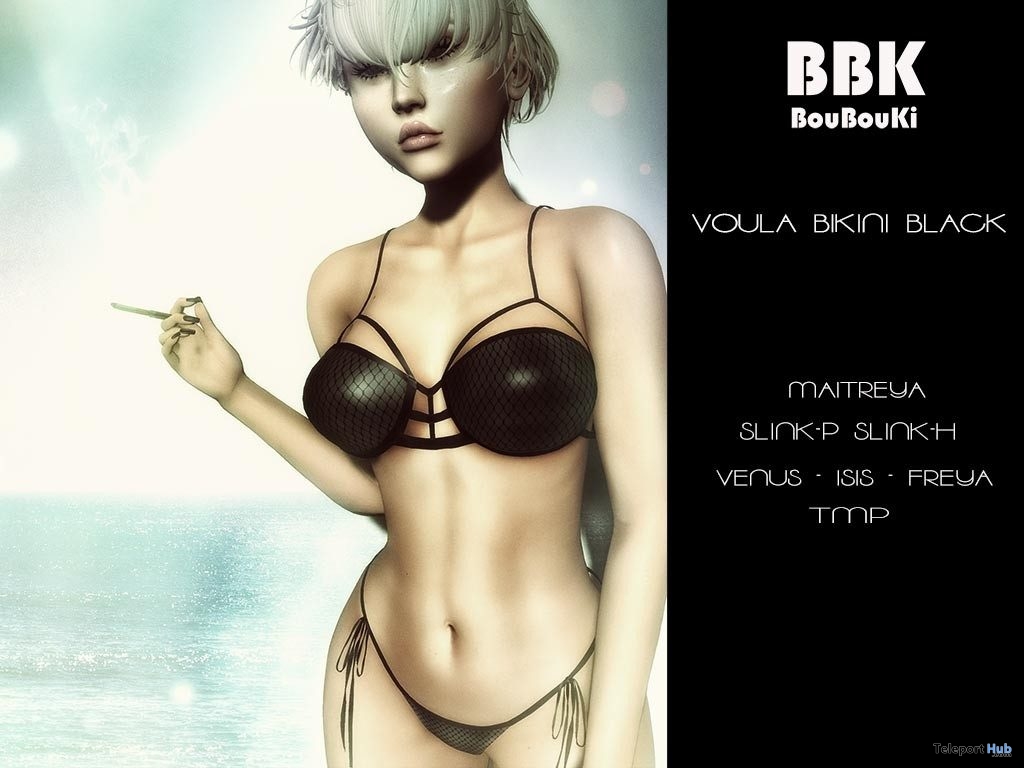 Voula Bikini Black June 2019 Group Gift by BouBouKi - Teleport Hub - teleporthub.com