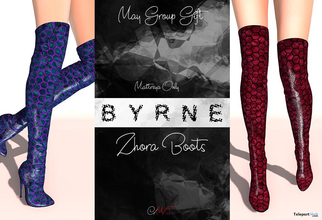 Zhora Boots May 2019 Group Gift by BYRNE - Teleport Hub - teleporthub.com