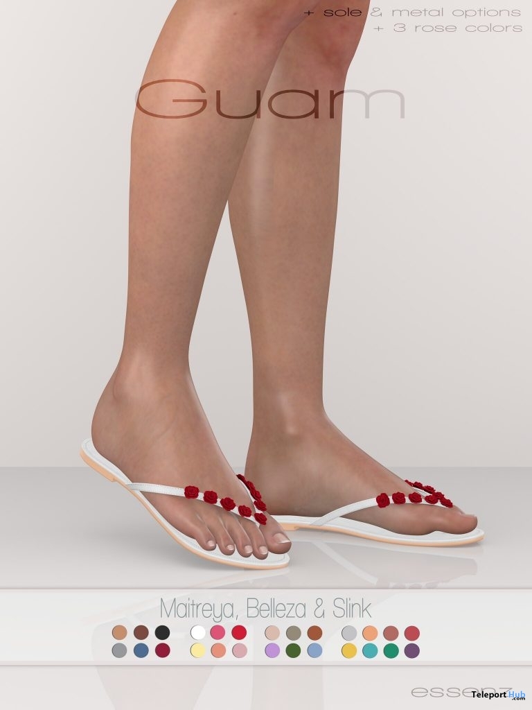 Guam Slippers Fatpack May 2019 Group Gift by Essenz - Teleport Hub - teleporthub.com