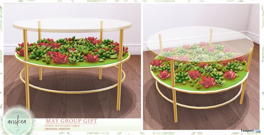 Living Succulent Table May 2019 Group Gift by Ariskea - Teleport Hub - teleporthub.com