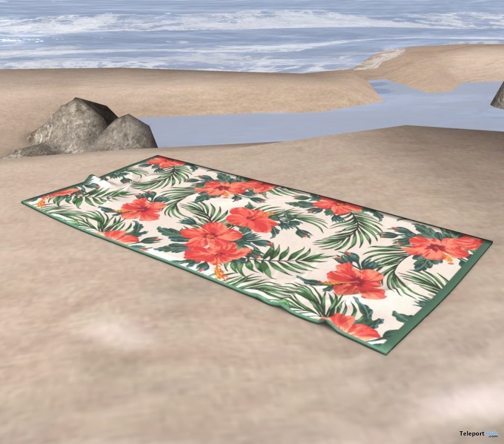 Hibiscus Beach Towel June 2019 Subscriber Gift by BALACLAVA - Teleport Hub - teleporthub.com