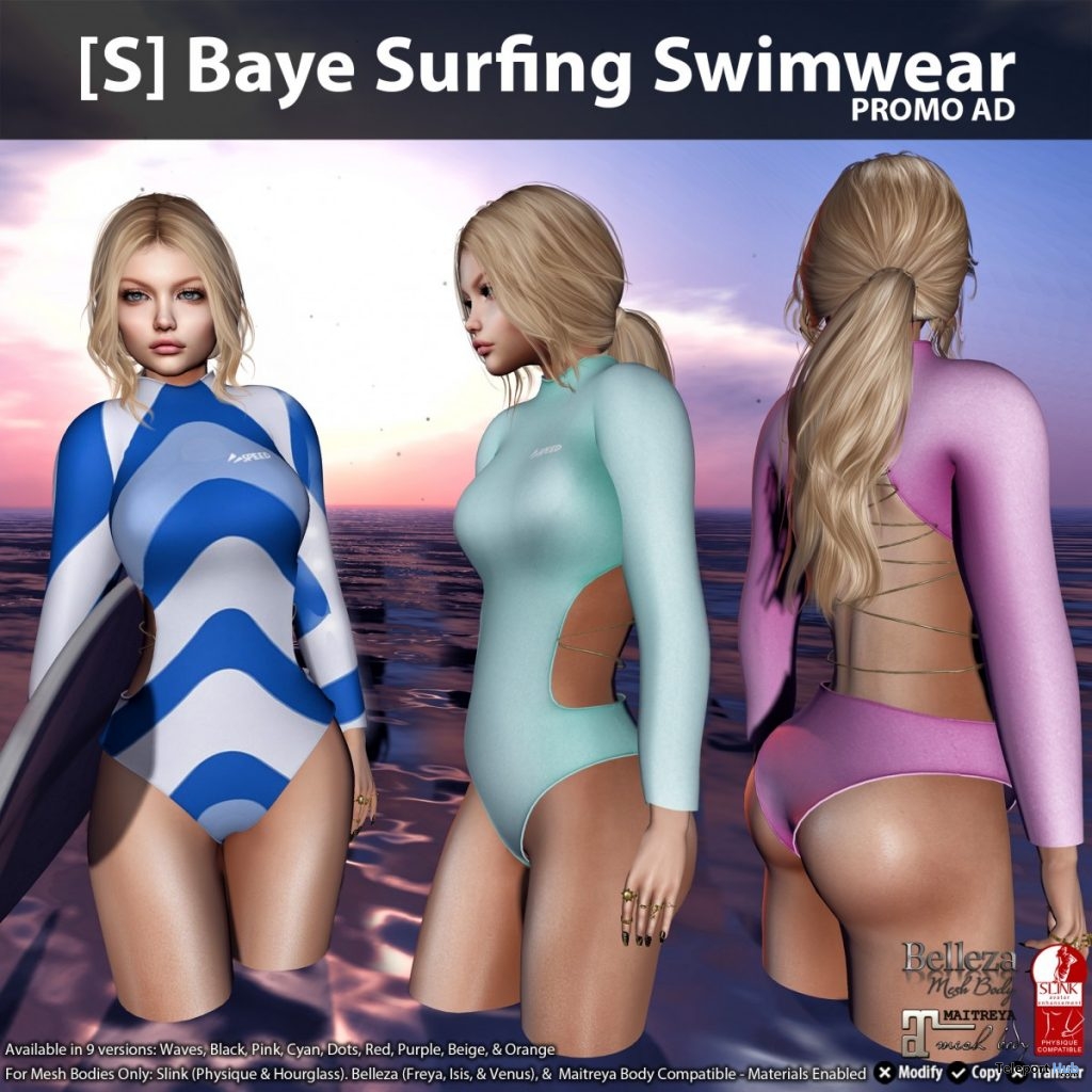 New Release: [S] Baye Surfing Swimwear by [satus Inc] - Teleport Hub - teleporthub.com