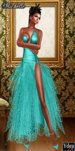Michelle Turchese Gown December Group Gift by Ydea - Teleport Hub - teleporthub.com