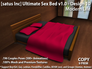 [satus Inc] Ultimate Sex Bed v1.0 - Design 10 Modern Life - Teleport Hub - teleporthub.com