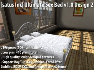 [satus Inc] Ultimate Sex Bed v1.0 - Design 2 - Teleport Hub - teleporthub.com