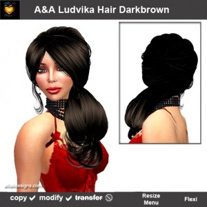 Ludvika Hair Darkbrown 70s Hairstyle By Alli&Ali Designs - Teleport Hub - teleporthub.com