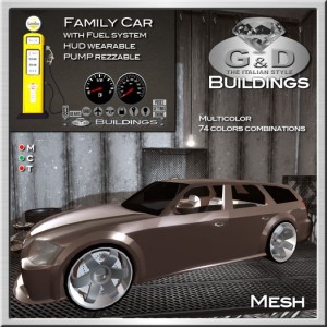 Mesh Family Car with Fuel System by G&D Buildings Gluka Kappler - Teleport Hub - teleporthub.com