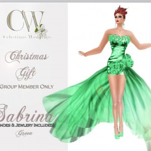 Sabrina Green Dress Group Gift by CW (Celestinas Wedding) - Teleport Hub - teleporthub.com