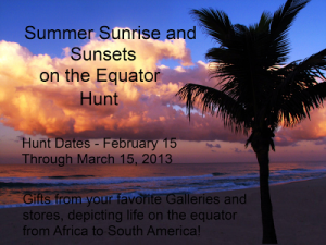 Summer Sunrise and Sunsets on the Equator Hunt - Teleport Hub - teleporthub.com