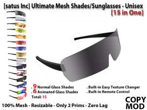 Ultimate Mesh Shades / Sunglasses - Unisex (15 in 1) by [satus Inc] - Teleport Hub - teleporthub.com