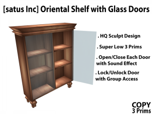 Oriental Shelf with Glass Doors Group Gift by [satus Inc] - Teleport Hub - teleporthub.com