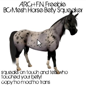 BC Mesh Horse Belly Squeaker by DelaRosa Glimmer - Teleport Hub - teleporthub.com
