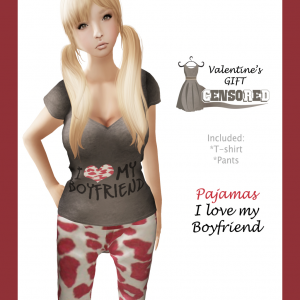 Pajamas I Love My Boyfriend Group Gift by CENSORED - Teleport Hub - teleporthub.com