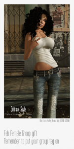 White Tank Top and Jean Feb '13 Group Gift by Delirium Style - Teleport Hub - teleporthub.com