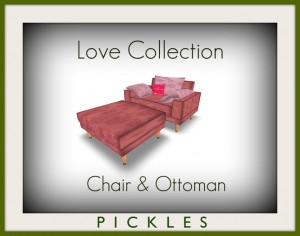 Love Collection Chair & Ottoman by *PICKLES* - Teleport Hub - teleporthub.com