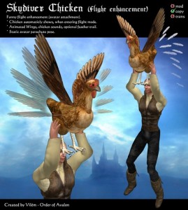 Skydiver Chicken (Flight Enhancement) by AVALON Design - Teleport Hub - teleporthub.com
