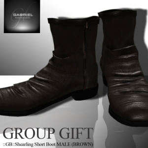 Brown Shearling Short Boot Male Group Gift by Gabriel - Teleport Hub - teleporthub.com