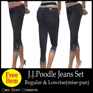 J.J.Poodle Jeans Set by Tisphone Sella - Teleport Hub - teleporthub.com