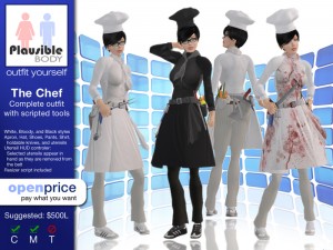The Chef Complete Outfit for Ladies by Plausible Body - Teleport Hub - teleporthub.com