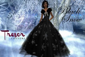 Black Snow Dress by Tresor Couture - Teleport Hub - teleporthub.com