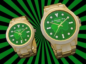 St. Patrick's Day Mesh Gold Watches Gift Set by Watch Shop Watches - Teleport Hub - teleporthub.com