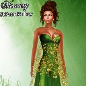 Mercury Green Dress St Patrick's Day Gift by Ydea - Teleport Hub - teleporthub.com