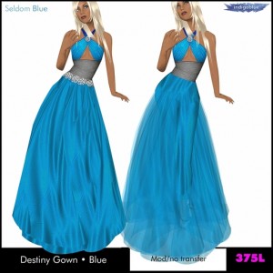 Destiny Gown Blue by SELDOM BLUE - Teleport Hub - teleporthub.com