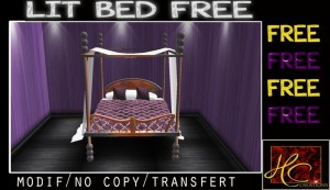Lit Bed Free by HC Creations - Teleport Hub - teleporthub.com