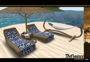Tiki Tropical Beach Furniture Set by Headhunter's Island - Teleport Hub - teleporthub.com