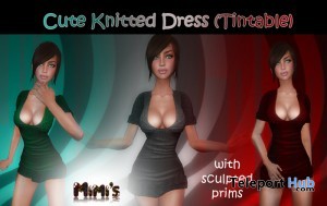 Knitted Tintable Dress by Mimi’s Boutique - Teleport Hub - teleporthub.com