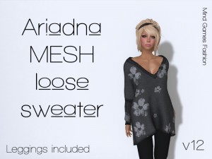 Ariadna Mesh Loose Sweater Promo by Mind Games Fashion - Teleport Hub - teleporthub.com