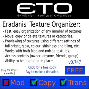 Eradanis' Texture Organizer ETO by Eradanis Boccara - Teleport Hub - teleporthub.com