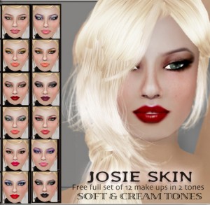 JOSIE Skin Full Set of 12 Make Ups In 2 Tones by TuTy - Teleport Hub - teleporthub.com