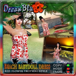 Beach BabyDoll Mesh Dress by OceanBlu - Teleport Hub - teleporthub.com