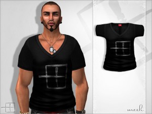 Noir V-Neck Shirt Promo by LogiQue - Teleport Hub - teleporthub.com